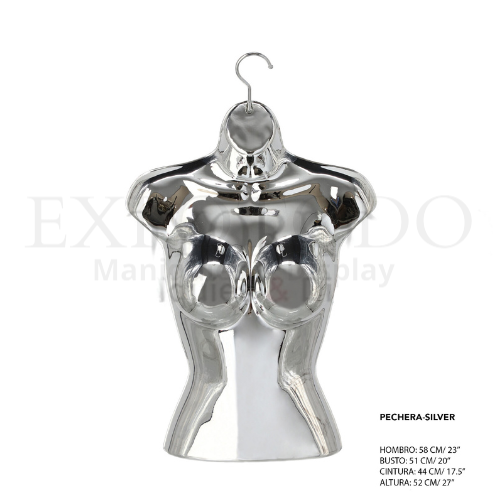 Pechera dama corta plata - Expo Todo