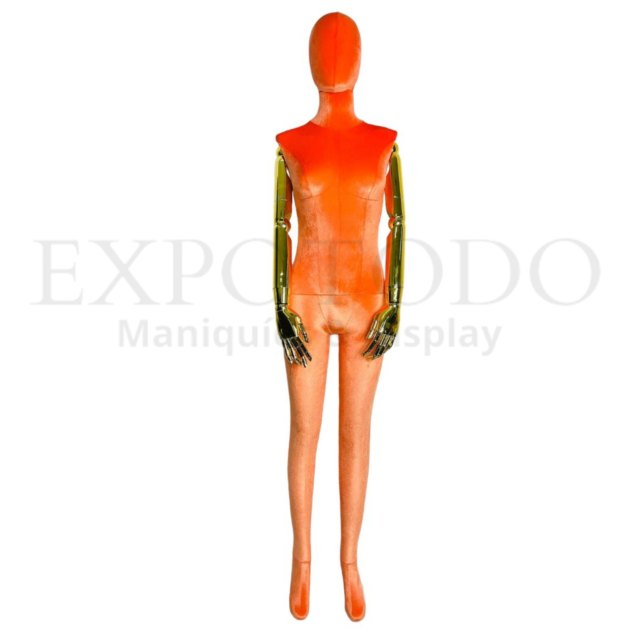 Maniquie naranja brazos articulados oro