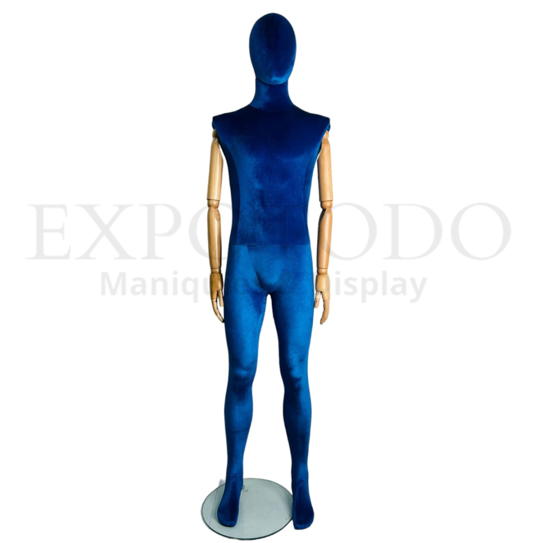 Maniquie caballero brazos articulados azul