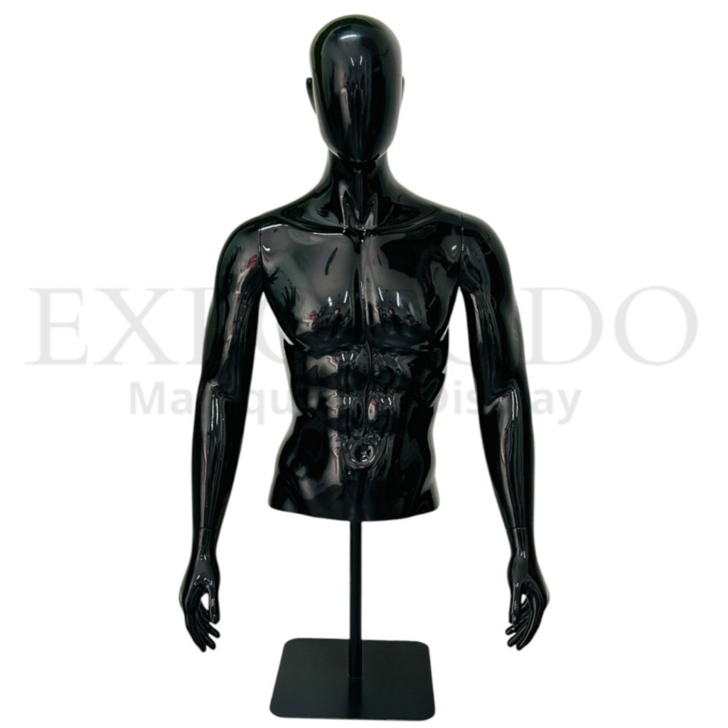 Busto de caballero corto negro gloss - Expo Todo