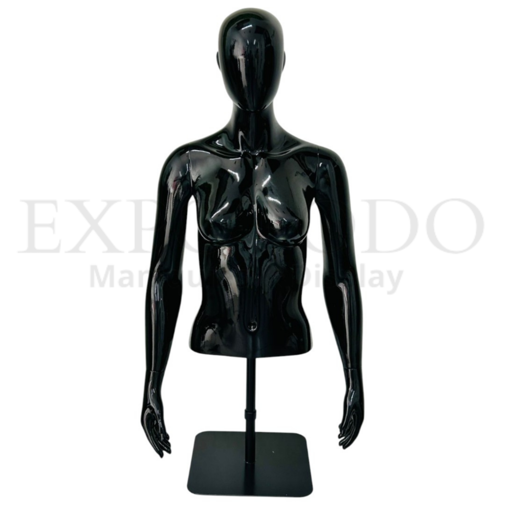 Busto de dama corto negro gloss - Expo Todo