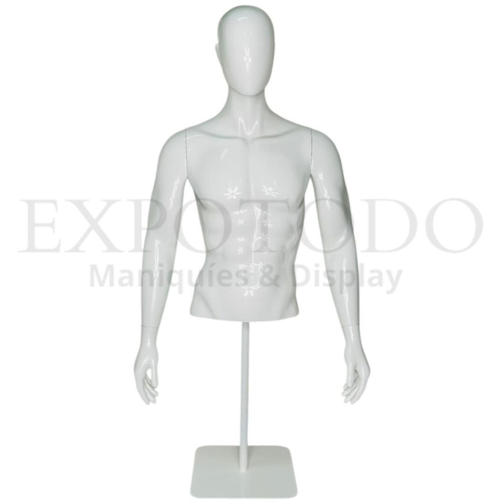 Busto de caballero corto blanco gloss - Expo Todo