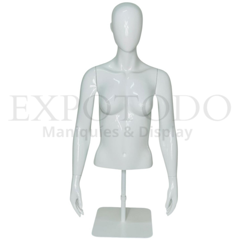 Busto de dama corto blanco gloss - Expo Todo
