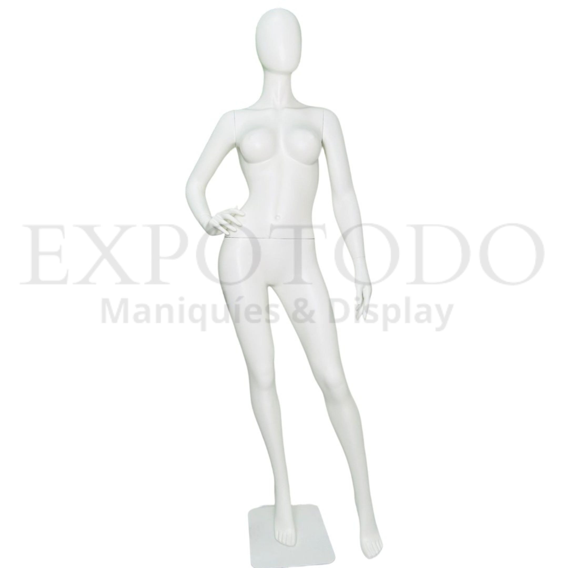 Dama fibra de vidrio blanco mate 2