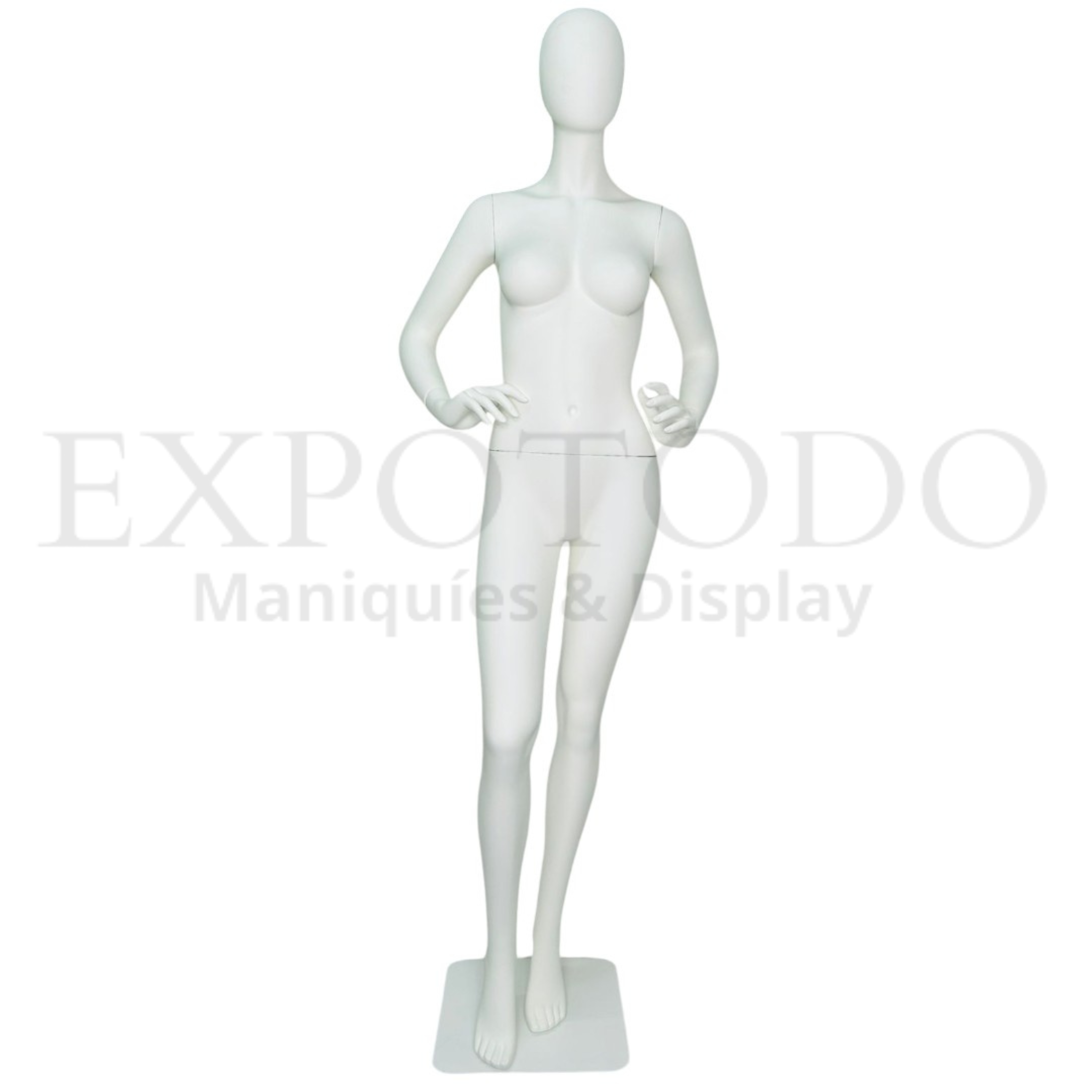 Dama fibra de vidrio blanco mate