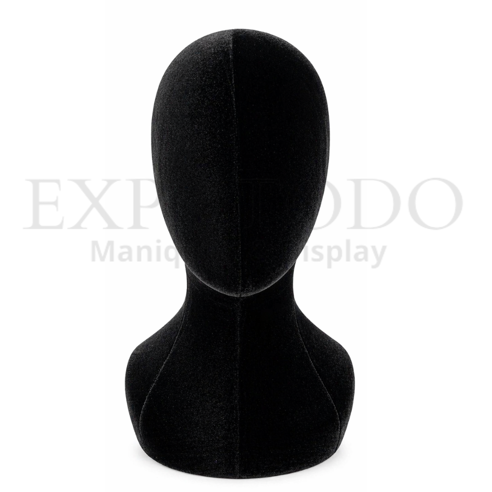Cabeza de dama mod. HVO negro terciopelo - Expo Todo