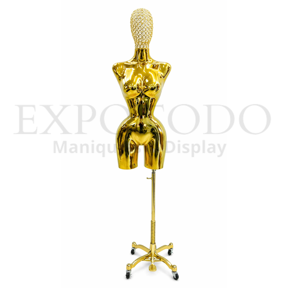 Buchon cabeza diamante cromo oro - Expo Todo