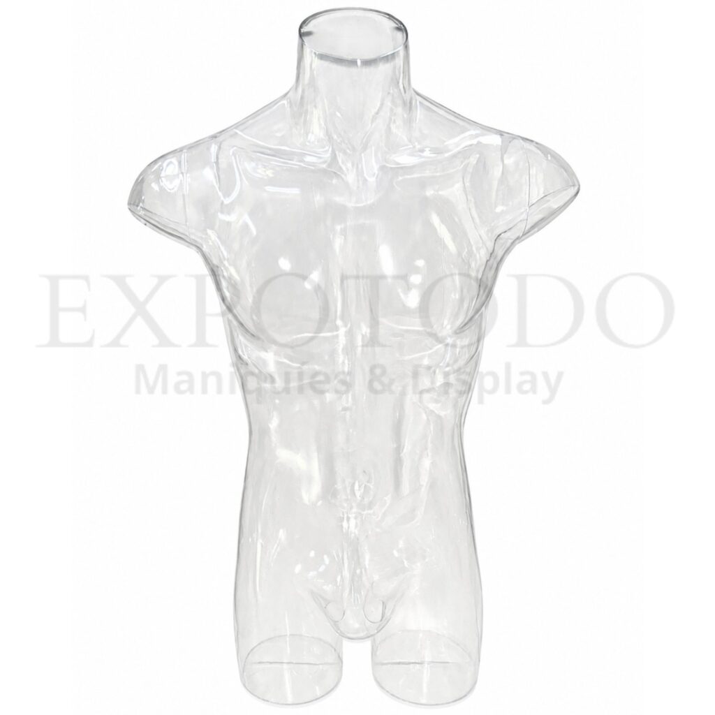 Busto de Caballero 3/4 Transparente - Expo Todo