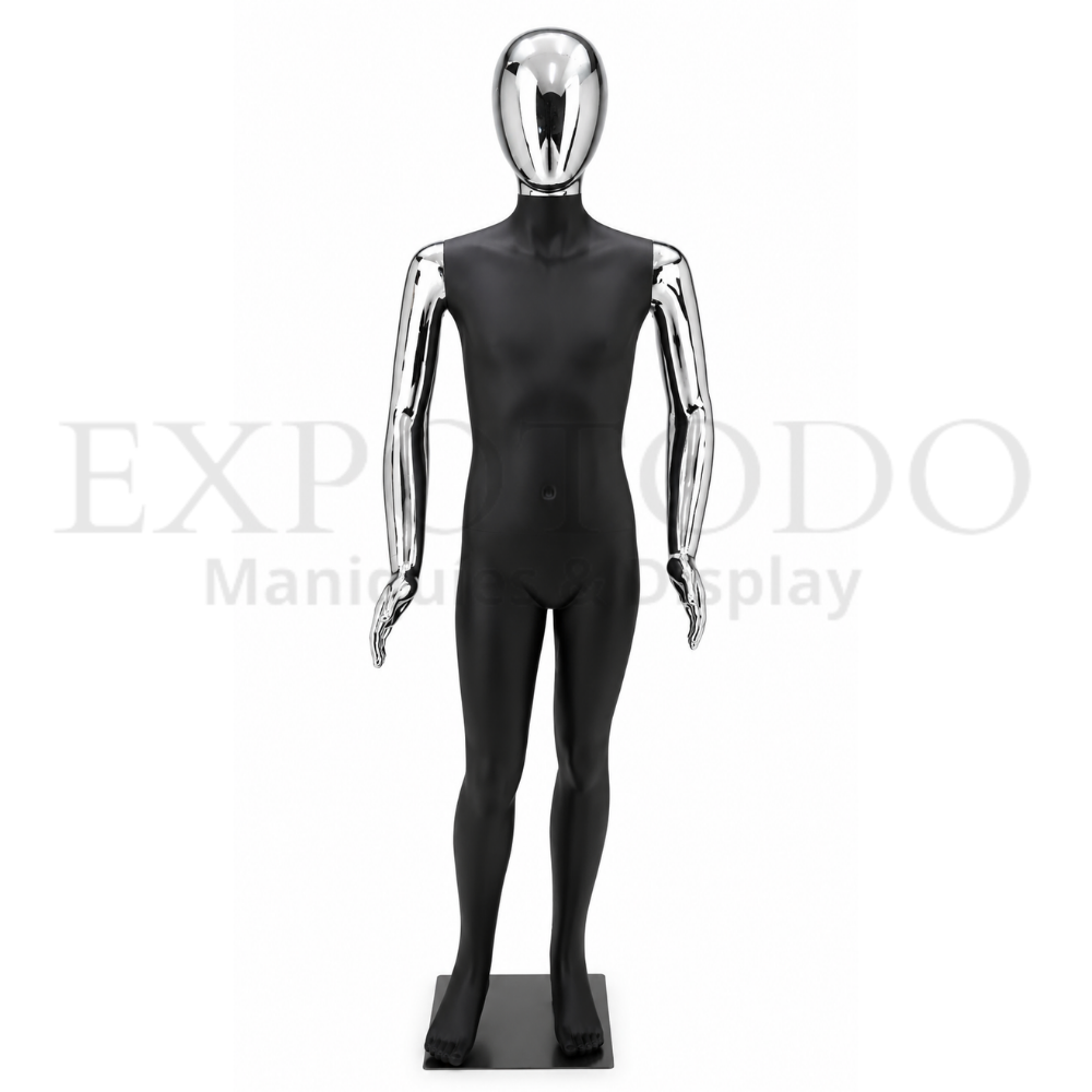 Maniquie infantil plata/negro edad 12-14 años - Expo Todo